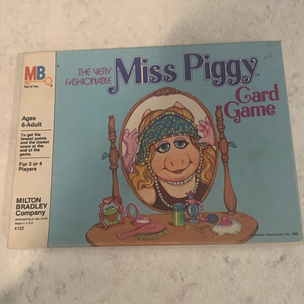 Vintage 1980 The Very Fashionable Miss Piggy Card Game